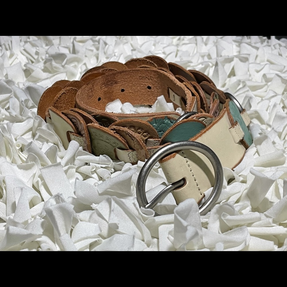 Fossil leather colorful belt